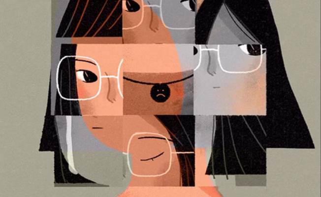 Image représentant une femme comme un puzzle.